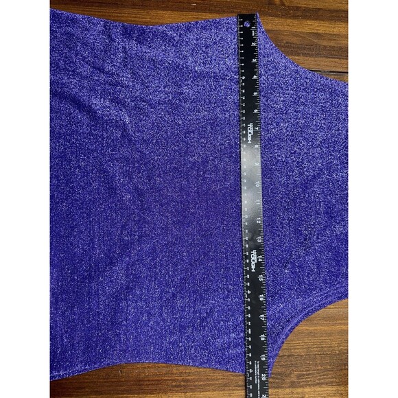 Gantos Vintage Women's Size Large Purple Sparkle Mock Neck Tank Top Stretch - Picture 7 of 9